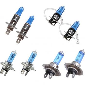 Xenon Super White Halogen Bulbs 2pcs H1 H3 H4 H7 55W 100W 12V