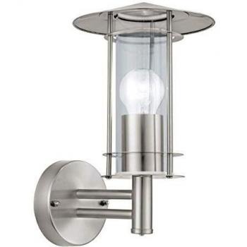 Lisio Außenwandlaterne EGLO – Leichte Edelstahlleuchte, IP44, E27