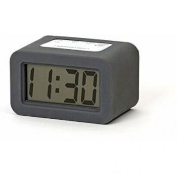 Wecker Uhr Platinet Grau, digitale Zeitanzeige