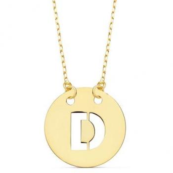 Gargantilla Sofisticada Oro 18k con Inicial D