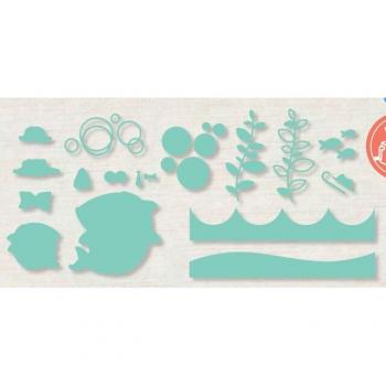 Kit de sellos y troqueles de tiburón para decoración navideña