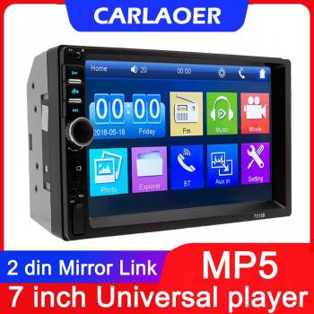 Multimédia Autoradio 7 à Écran Tactile, Bluetooth, USB, TF – 2 DIN