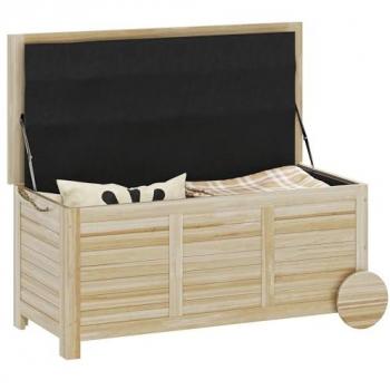 Coffre de jardin 185L avec bâche intérieure et roulettes