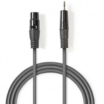 Cable de audio Nedis XLR 3 pines a 3.5mm 1m