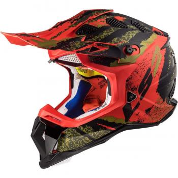 XLXXL Schwarzer & Roter Motocross‑Helm LS2 MX470 Subverter Claw