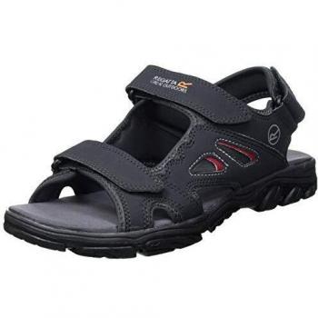 Regatta Holcombe Vent Lightweight Walking Sandals, Ash/Rio Red, Size UK 6