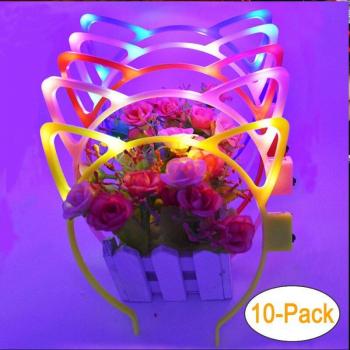Decoración Navideña con Luz, 10 Accesorios LED: Pulseras Slap, Diademas, Gafas y Broches