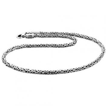 925 Sterling Silber Königskette Herren, Dicke 4mm, 50 cm, mit Geschenkbox