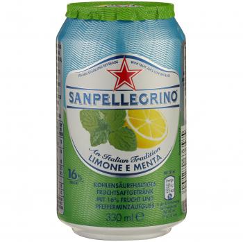 Münzbar Limonade: San Pellegrino Limone & Menta – 24 Dosen 0,33 l