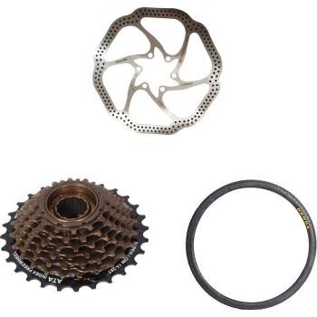160mm Disc Brake Rotor with 7-Speed Freewheel and Inner/Outer Tire