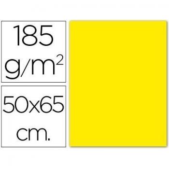 Cartulina 50x65cms 25h 185grs amarillo canario guarro 200040221