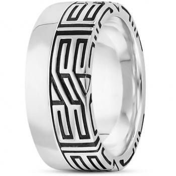 Ring Caï – Meander‑Design, 925‑Sterling, 64 mm