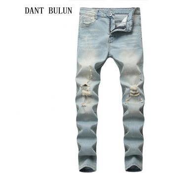 Jeans de Motorista Dant Bulun con Agujeros en Rodillas