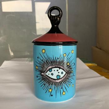 Starry Sky Big Eye Candle Jar with Hand Lid