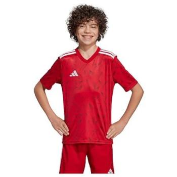 Adidas Team Icon 25 Short Sleeve Youth Shirt – Red/White
