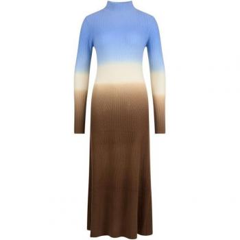 Sportalm Strickkleid Kitzbühel – hellblau/braun gemustert, N-Gr