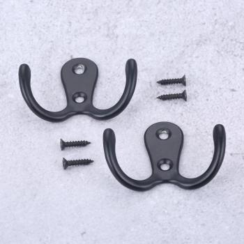 2-Pack Double Hook Wall/Door Hanger with Screws