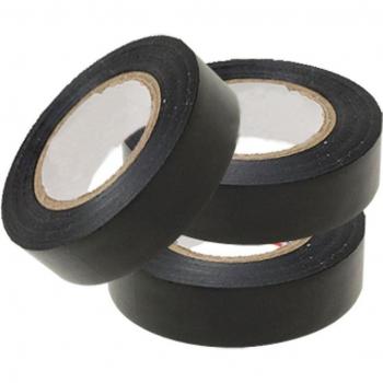 Lot de 3 rouleaux de tape isolant noir 4 m
