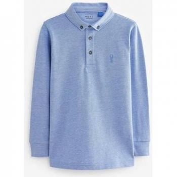 Next Kinder Langarm-Polo in Blau