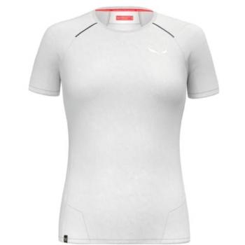 T-shirt Salewa Pedroc Dry Hybrid manica corta bianco donna
