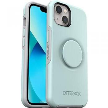 Otterbox iPhone 13, Funda Transparente Anticaídas con PopSockets Integrado, Serie Otter + Pop Symmetry, Azul