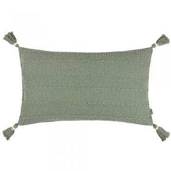 Woven Textured Tasselled Polyester Filled Cushion
