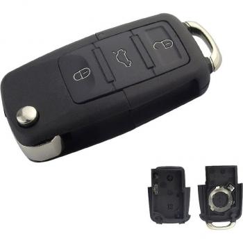 OkeyTech Flip Key Shell for VW Golf, Passat, Polo, Touran, Seat, Skoda