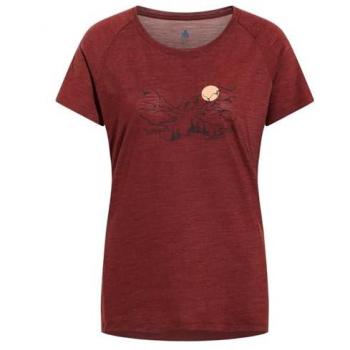 T-shirt Odlo Femme Ascent Vallée 130 Performance Laine XS Rouge