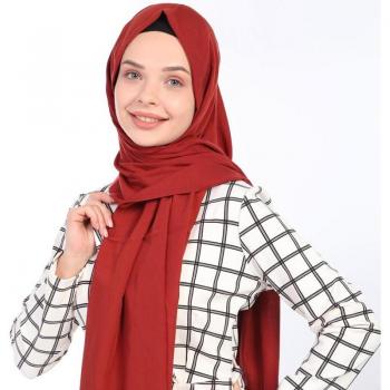 ShantuQ Anka Cotton Scarf 85x190 Brick Red