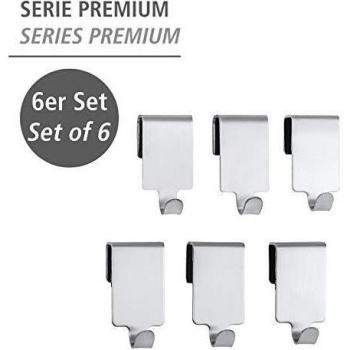 Stainless Steel Hook Bundle – 6 Pieces (Silver)