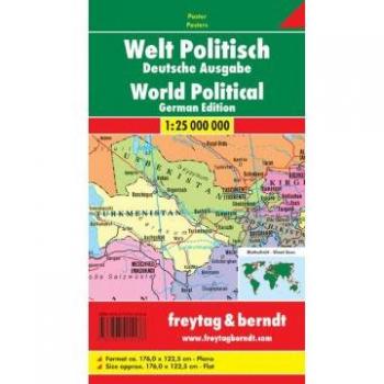 Wandkarte: Welt politisch Deutsch GroÃformat, 1:25 Mio