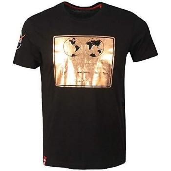 Alpha Industres Homme T‑shirt Noir Lunar Plaque X‑Large