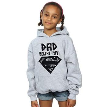 DC Comics “SuperDad” Girl’s Grey Hoodie – Size 5-6