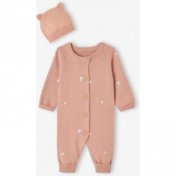 VERTBAUDET Ensemble Mignon Tricot + Bonnet à Oreilles