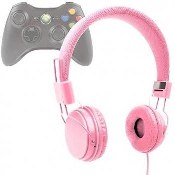Duragadget: Audífonos para Xbox 360 con Micrófono, Color Rosa, 2 m