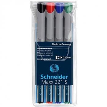 POCHETTE 4xMARQUEUR UNIVERSEL MAXX 221 S NON-PERMANENT