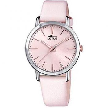Montre Lotus Trendy 18738/2 Femme, Cuir Rose, Boîtier Acier Inoxydable