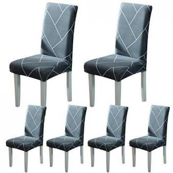 Housse de Chaise Durable ARNTY, Moderne, Gris-Lignes