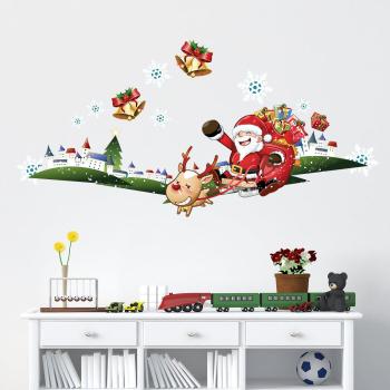 Stickers de Noël : Village Magique du Père Noël – 60x120 cm