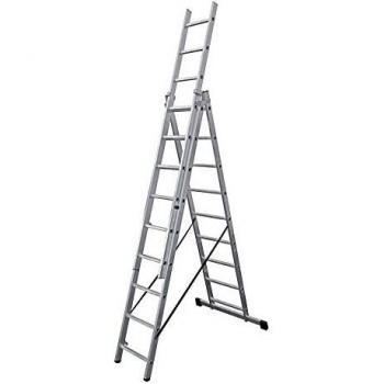 ESCALERA TRANSFORMABLE DE ALUMINIO 3x9 PELDAÑOS