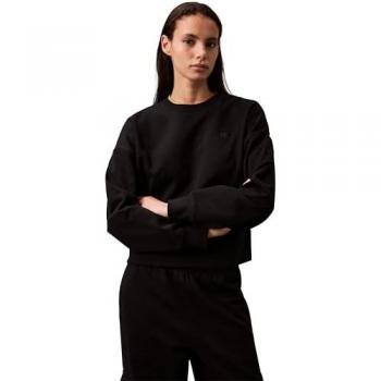 Calvin Klein Jeans Sweatshirt Archive LV047B236G – Schwarz – Regular Fit – Damen L (42) – 86 % Baumwolle, 14 % Polyester