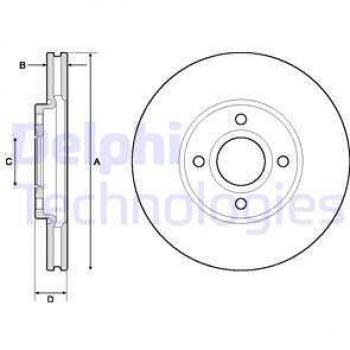 DELPHI Premium brake rotor BG4715C