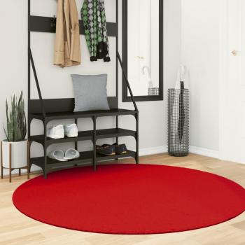 VidaXL Teppich OVIEDO Kurzflor Ø 160 cm Rot