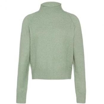 QS Pullover mit Ziernähten in Hellgrün