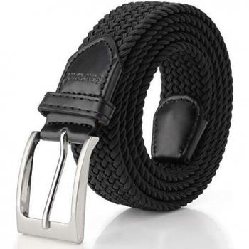 Ceinture d’Exercice Vintage à Tissu Élastique Tissé, Taille XXL Noir