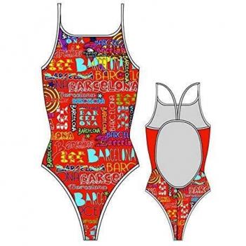 Luminous Turbo Barcelona Red Swimsuit Women's Size L
