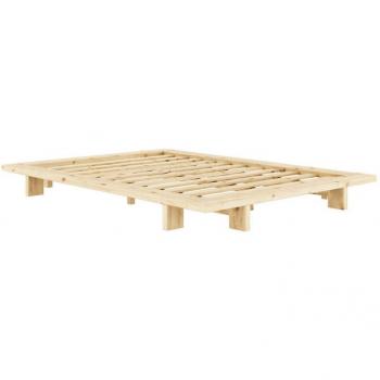 Lit futon en pin massif marron 140x200cm Karup Design