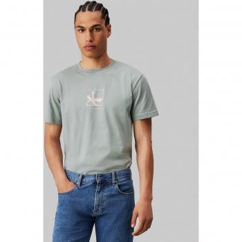 T-Shirt mit Label-Print 'GRID BOX' für Herren