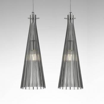 Selène Suspension Costa Rica, 2 lampes, gris
