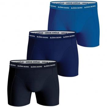 Björn Borg Men's Dark Blue Stretch Boxer Short Set – 3 Pieces (S)
